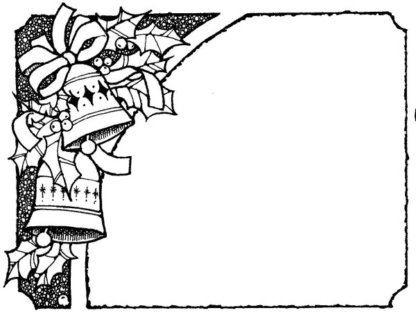 Новогодние рамки для текста черно-белые