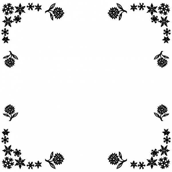 Новогодняя рамка черно белая