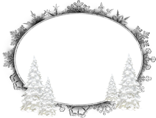 Новогодние рамки для текста черно-белые