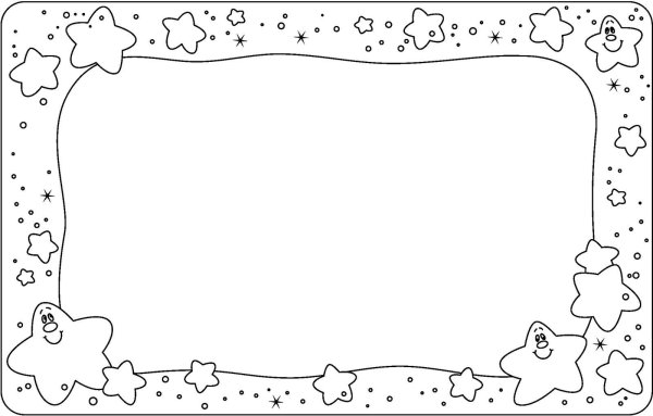 Рамка раскраска для детей