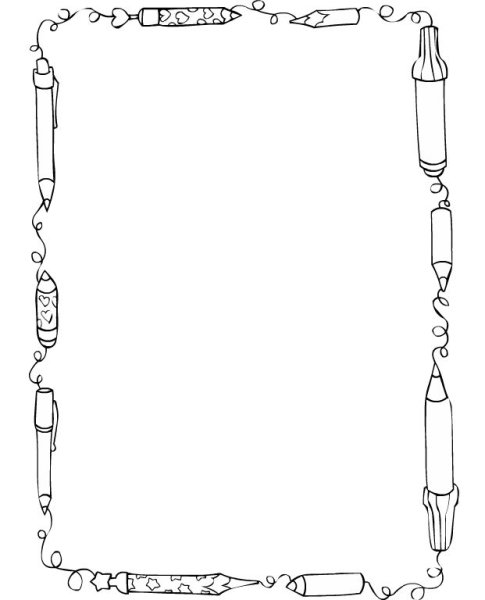 Рамка для текста для раскрашивания