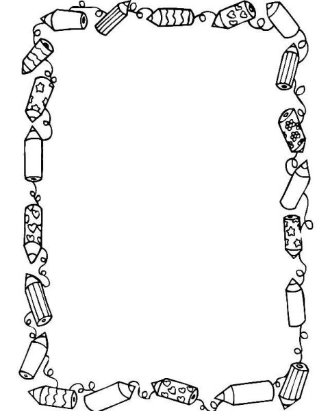 Рамка раскраска