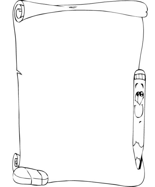 Рамка для текста детская черно-белая