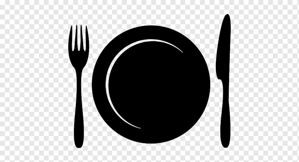 Тарелка с приборами вектор