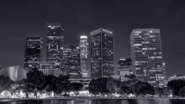 Ночной Лос Анджелес чб