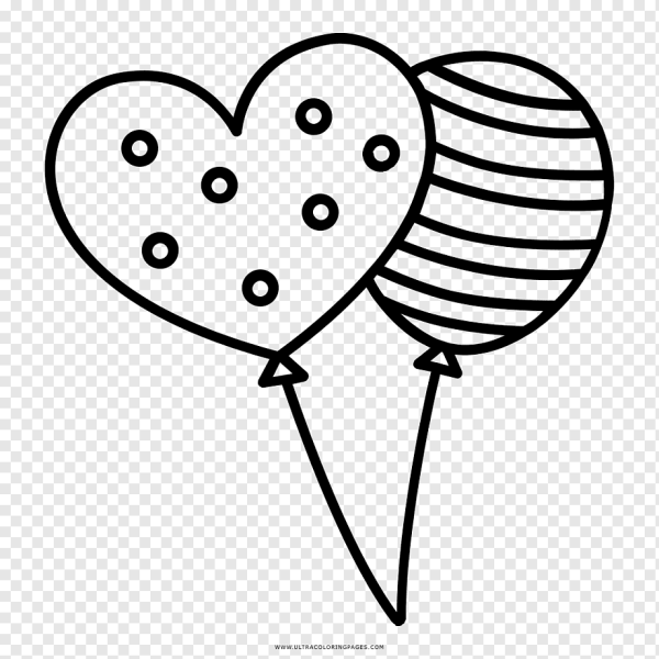 Воздушный шарик раскраска