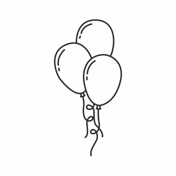 Шарики воздушные черно белые