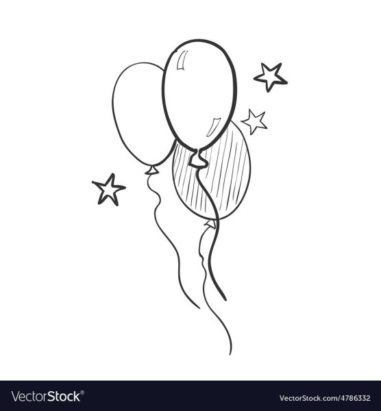 Воздушные шары раскраска