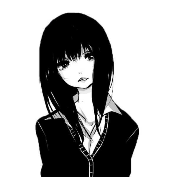 Аниме черное белое