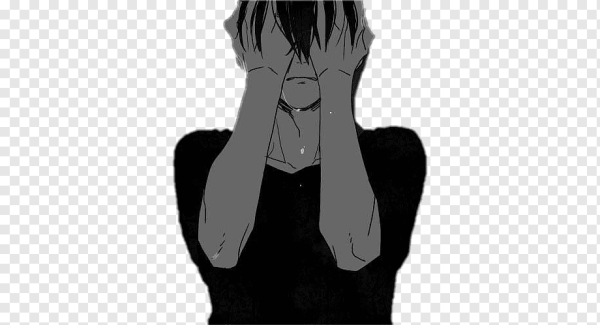 Аниме черно белое грусть