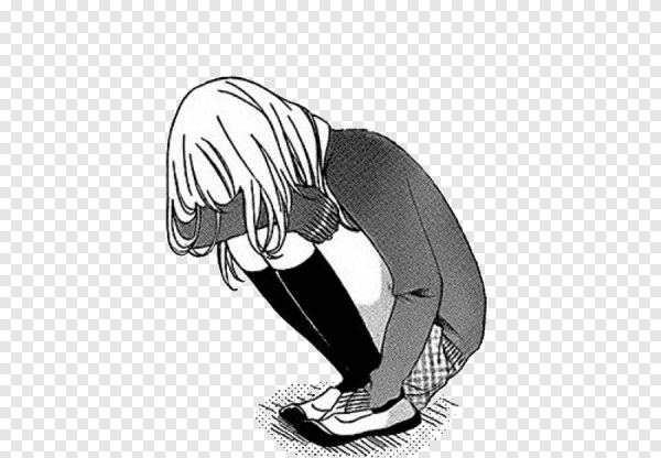 Аниме картинки черно белые