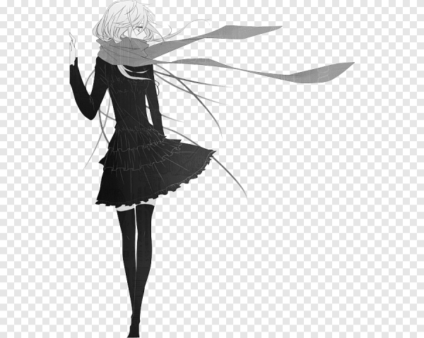 Аниме черное белое