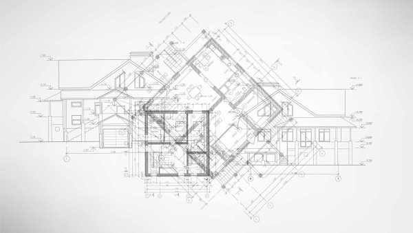 Архитектурный чертеж вектор