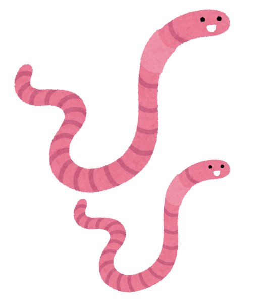 Червь без фона