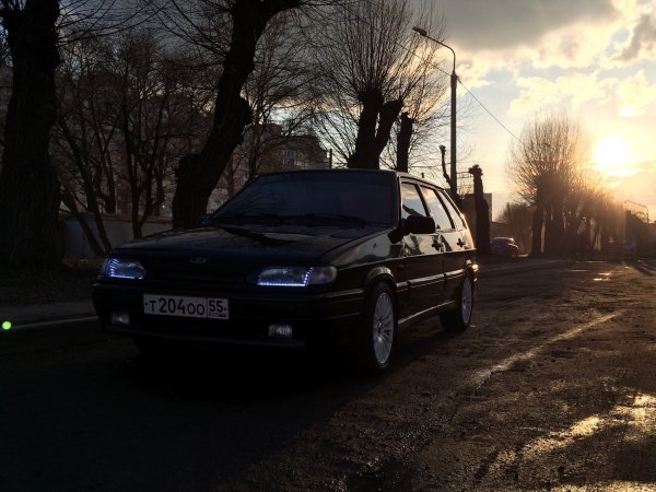 Лада 2114 тонированная ночью