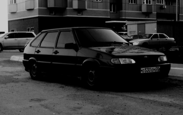 ВАЗ 2114 черная тонированная пацанская