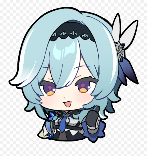 Чиби Эола Геншин Импакт стикер