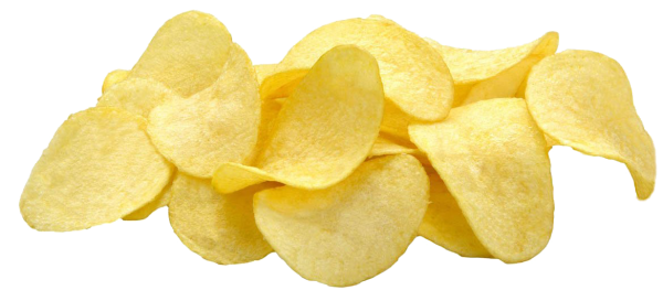 Чипсы на белом фоне
