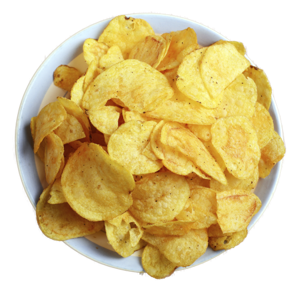Чипсы в тарелке