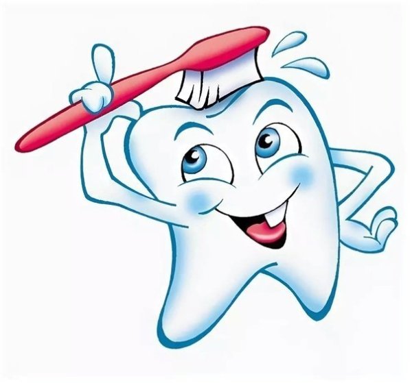 Зуб мультяшный веселый