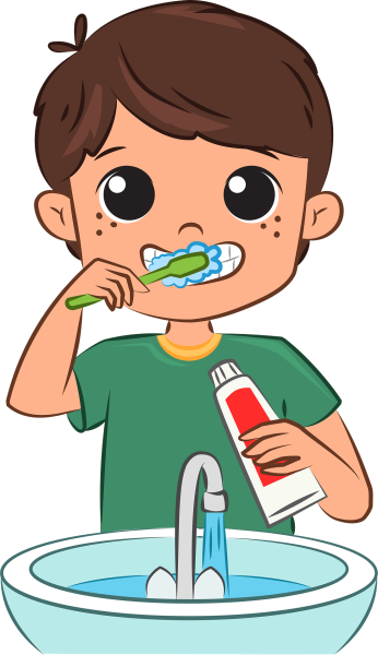 Чистка зубов мультяшный