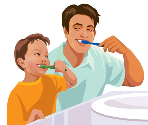 Чистка зубов мультяшный