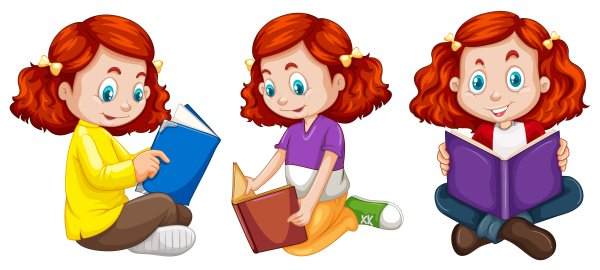 Девочка с книжкой для детей