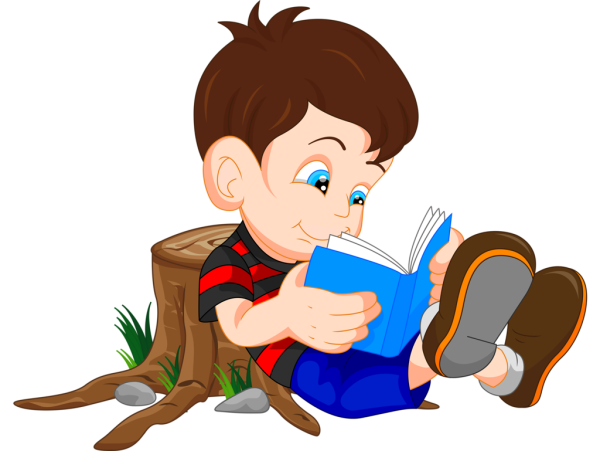 Мальчик с книжкой мультяшный