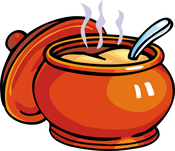 Кастрюля еды мультяшная