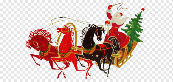 Дед Мороз на санях