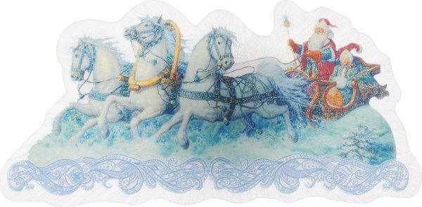 Новогодние сани для тройки