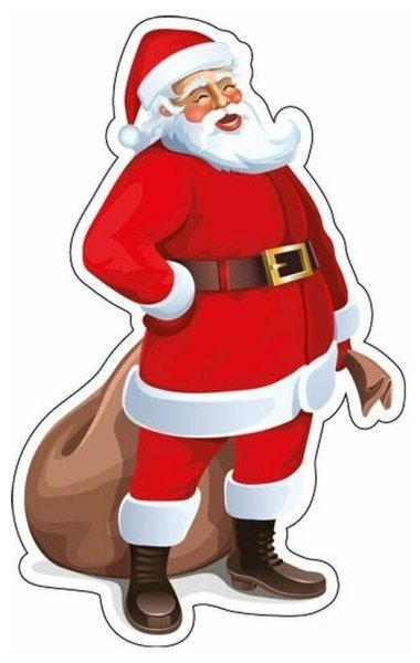 Дед Мороз на белом фоне