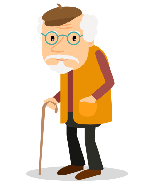 Старичок с палочкой