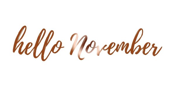 Надпись ноябрь красивым шрифтом