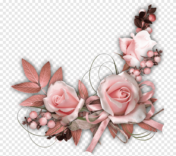 Уголок розовые цветы