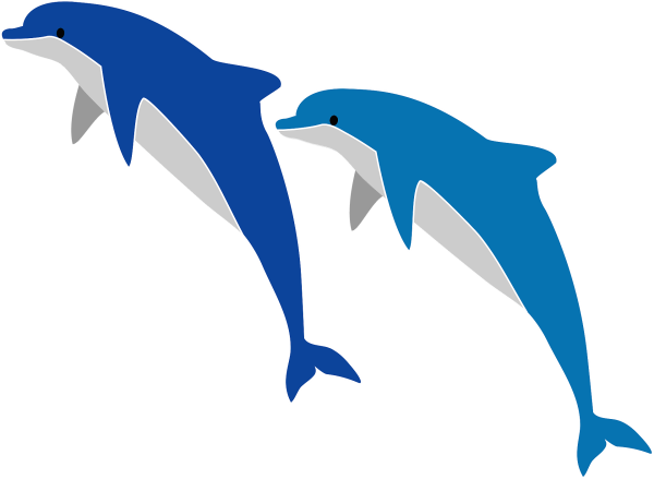 Дельфинчики на прозрачном фоне