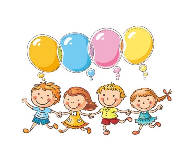 Дети с шарами на прозрачном фоне