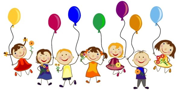 Мультяшные дети с шариками