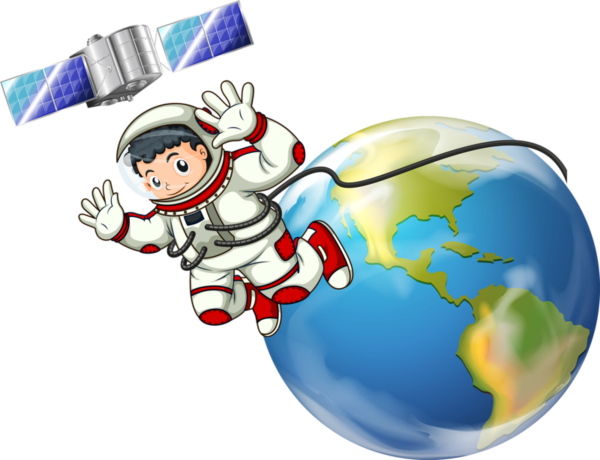 Космонавтики на прозрачном фоне