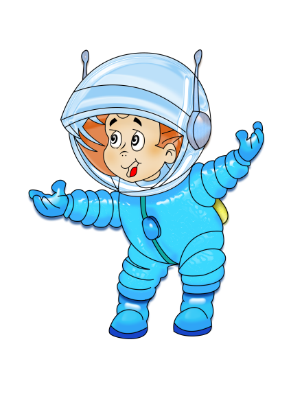 Космонавт на прозрачном фоне