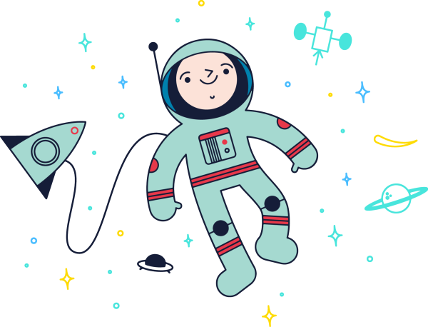 Космонавт иллюстрация