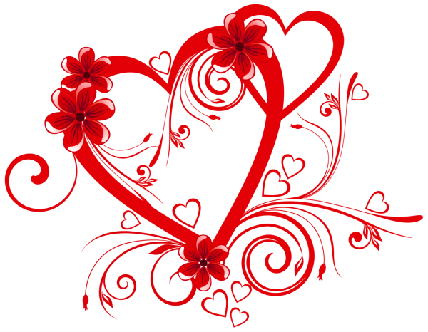 Красивое сердце на белом фоне