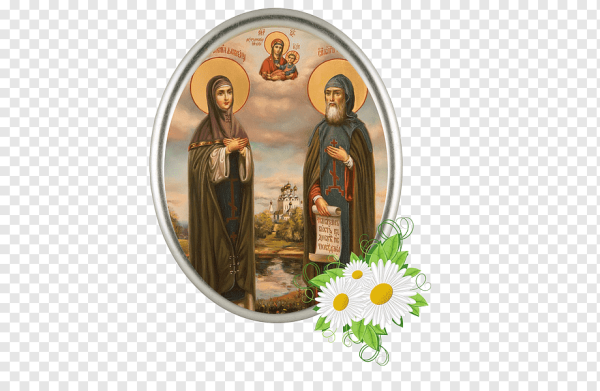 Петр и Феврония на прозрачном фоне