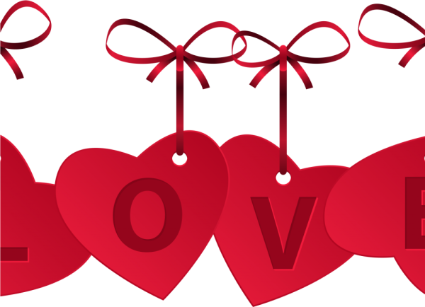 Сердечки на прозрачном фоне