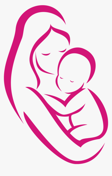 Силуэт мамы с ребенком