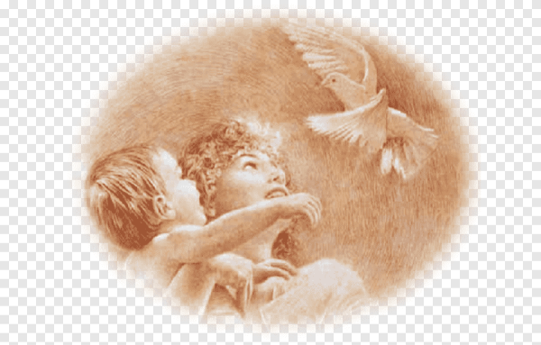 Ангел с ребенком на руках