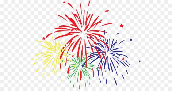 Фейерверк на прозрачном фоне