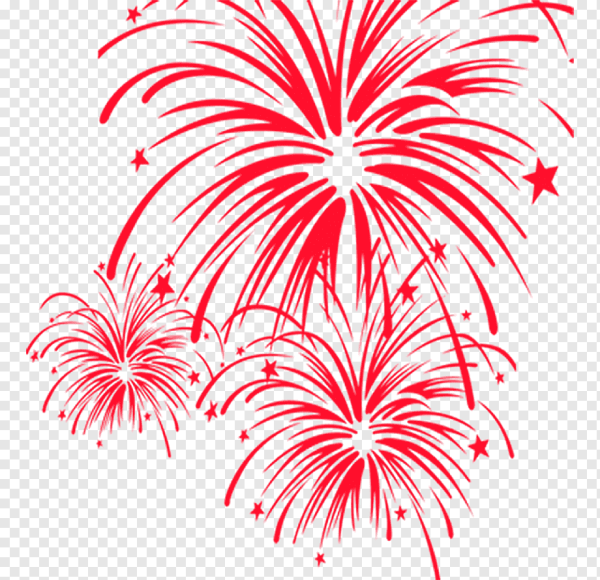 Фейерверк на белом фоне