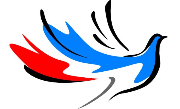 Голубь с флагом России