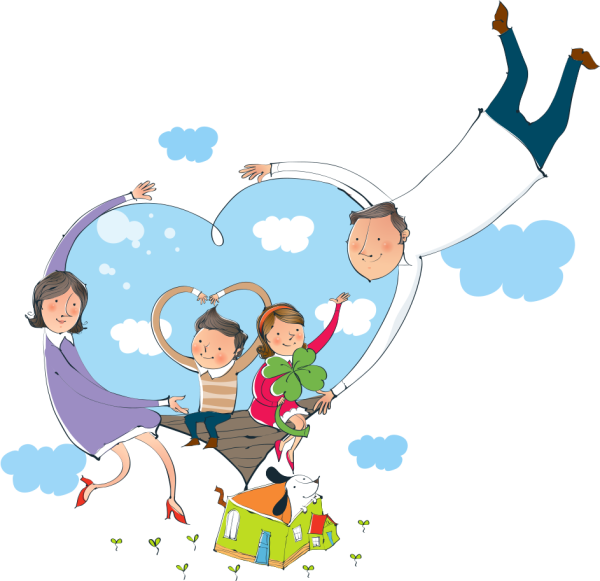Родители и дети клипарт